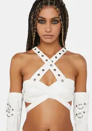 [DARKER WAVS] Compression Harness Bra Top