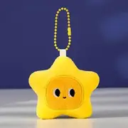 Star Plush Bag Charm Keychain (Various Designs) Morning - Orange & Yellow - One Size