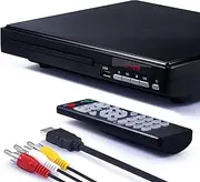 DVD Player for tv,Sukinum 1080P HD DVD Player for home All Region Free Compact Mini CD Player with HDMI&AVI Cable,USB 2.0 Port Remote Control Built-in PAL/NTSC System(Not for Bluray)