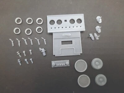 1/8 REVELL MONOGRAM - JAGUAR E-TYPE XK-E - DASH CONSOLE UPGRADE - RESIN