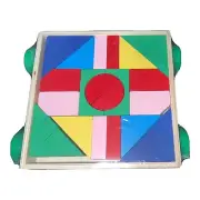 Children’s Wooden Toy Blocks – Colorful Shape Puzzle Set