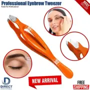 New Tweezers 3.5" Slant Tweezer Eyebrow Hair Pluckers for Men & Women Orange