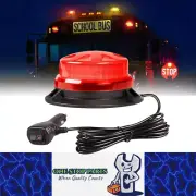 Red LED Emergency Strobe Light Magnetic Base Roof Flashing Beacon Warning Light