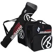Black Red Ski Bag Combo CHAMPION for Ski up to 190 cm Poles, Boots + Helmet