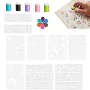 Finger Sponge Paint Kits for Kids | Crafting Finger Daubers Kit,Painting Project Daubers, Finger Craft Drawing Tools with 6 Color Stamp Pads for Arts and Crafts