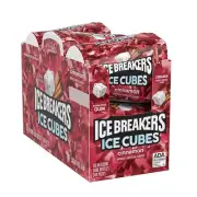 40 Count ICE BREAKERS ICE CUBES Cinnamon Sugar Free Chewing Gum Pack of 6