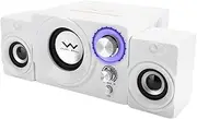 1 Main 2 Sub Household Soundbox Speaker, 11W 2.1 Channel 3.5mm Wireless/Wired Desktop Stereo Music Player Bass Multimedia Subwoofer for Phone/Computer/Notebook/Tablet/TVs