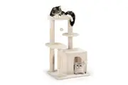 Petzly Cat Tree Tower Scratching Post 85cm Beige