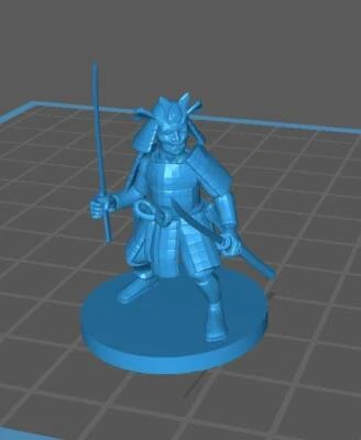 Samurai Mini - DND - Pathfinder - Dungeons & Dragons - RPG - Tabletop - mz4250-