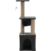 Paws & Claws Catsby 65cm Elsternwick Cat Tree Scratch House Furniture Charcoal