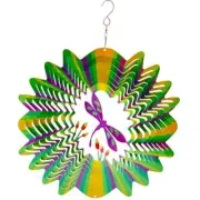 Wind Spinner 3D Dragonfly Stainless Laser Cut Windmill + Powder Coated + Swivel