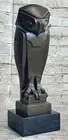 Hot Cast Bronze Art Deco Brutalist Owl Abstract Sculpture Statue Dali Marble