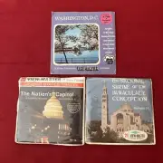 3x Vintage Sawyer’s GAF Washington DC View-Master (2)Sealed NEW USA Travel