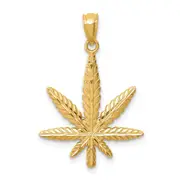 14K Yellow Gold Leaf Pendant