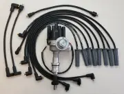 FORD 351C 429 460 SMALL BLACK FEMALE CAP HEI DISTRIBUTOR +8.5mm SPARK PLUG WIRES (for: Ford)
