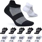 FALARY10 Pairs Running Socks Sports Socks Ankle Socks Trainer Socks for Men Women Ladies Cotton Low Cut Athletic Socks