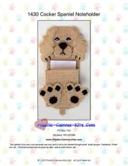 Cocker Spaniel Note Holder-Plastic Canvas Pattern or Kit