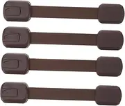 IWOWHERO 4pcs Child Safety Cabinet Locks Abs Material Proofing Lock for Drawers