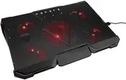 Notebook Cooler, 5 LED Fans Adjustable Cooling,Pad Holder,.Five-Fan for Multi-Directional Large-Scale Thermal Design,for 12-17 Inch Laptop
