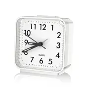 Loud Alarm Clock for Heavy Sleepers, 3 inch Desk Clock for Bedroom, White