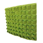 72 Pocket Reusable Planter Outdoor Vertical Garden Wall Planting Hanging Bag AU