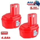 2x 14.4v Battery for Makita 14.4Volt 4.8Ah Ni-MH 1420 1422 1433 1434 PA14 6228D