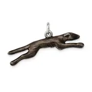 Sterling Silver Enameled Greyhound Dog Charm