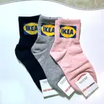 [HF STORE] 現貨 韓製品牌IKEA LOGO印花襪子 百搭 中筒襪 女襪