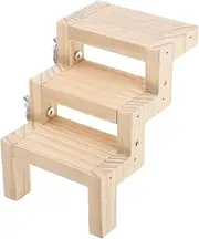 COMPUKAS Bird Climbing Ladder Perch Versatile Interactive Rest Platform for Parrots and Cockatiels Easy Installation Quick Setup for Bird Cages Unique Bird Accessory Decor