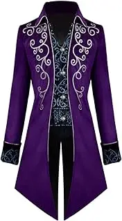 [Generic] Mens Steampunk Jacket | Embroidery Vintage Gothic Steampunk Tuxedo,Gothic Jacket Men, Frock Coat, Renaissance Coat Victorian Jacket for Men
