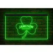 Jameson Whiskey Shamrock Beer Bar Shop Store Pub Light Neon Sign