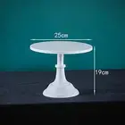 Elegant White Metal Cake Stand European Style Anti Slip Round for Weddings
