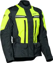 DIFI Compass Aerotex waterproof Ladies Motorcycle Textile Jacket, black-yellow, Size 36 for Women Black Yellow