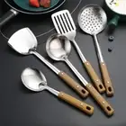 Kitchen Utensils Long Handle Soup Spoon Pot Spatulas Rice Spoon Colander