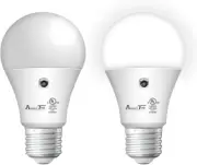 2Pack SANSI Dusk to Dawn LED Light Bulbs A15 8W (60W Equiva) 800LM E26 5000K ET