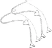 [WATIIFUFU] Stylish Bra Shoulder Strap Love Heart Closure Metal Bra Straps for Women Bra Accessories Set