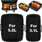 Air Fryer Liners Silicone Reusable Tefal Easy Fry 5.2L/3.1L, Dual Air Fryer Ins