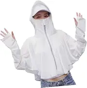 [Kisangel] Sun Protection Clothing Sun Screen Cloak Sunscreen White Thin Section