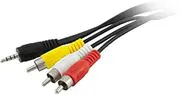 3.5MM 4-Contact to 3X RCA