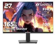 SANSUI Gaming Monitor 27 inch 165Hz 1ms PC Gaming Computer Monitor -FHD 1080P
