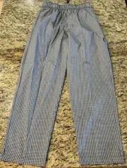 Chef Works Med Cook Pants 3 Pockets Black & White Checkered 21x41 Ins 31.5 NWT