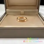 CARTIER 卡地亞 LOVE 系列 18K玫瑰金 戒指 寬3.6MM 情侶款 B4085200