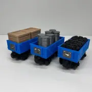 Wooden Railway Compatible Blue Cargo Trains Custom Made Thomas & Friends Brio
