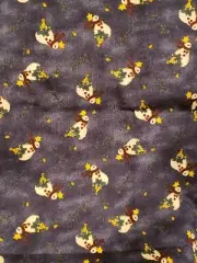 Moda Fabric Deb Strain Snowmen Snowman 1 yard Dark Blue Primitive