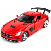 Catzon 1:32 Model Car Diecast Zinc Alloy with Sound Light Pull Back Toy-Red