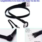 Flat Type-C 2.0 USB Male Charger Data Cable Up / Right Angle/ Left And Right