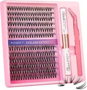 240Pcs Lash Extension Kit 9-16mm Eyelash Extension Kit with Lash Bond and Seal for DIY at Home