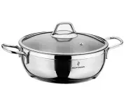 Sofram Stainless Steel Low Casserole Pot [3.2 qt, 4.2 qt]