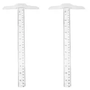 2 Pcs T-shaped Ruler Student Multifunctional Measuring Tool Scale