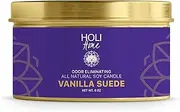 HOLI Pet Odor Eliminator Candle – Vanilla Suede Scent – All Natural Soy Wax, Paraben & Phthalate Free, Pet Safe, Long-Lasting 60-Hour Burn, Non-Toxic & Plastic-Free Air Freshener for Home